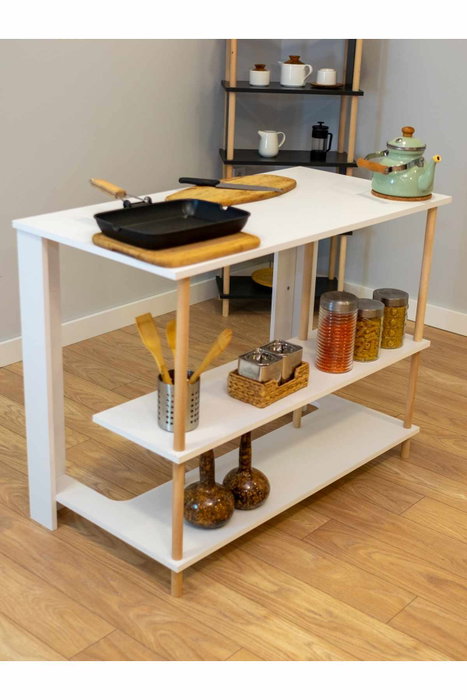 Hanah Home Isla de Cocina Peka-0018 Blanco